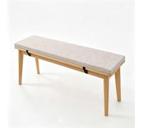 Coussin pour Banc de Jardin Déhoussable Antidérapant 60x70cm blanc cassé | Assise De Banquette Lavable Générique Durable Confortable Pour Banc De Jardin Terrasse
