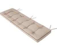 Coussin pour banc de jardin Etna 120×50 cm - 8 cm d'épaisseur, tissu Oxford, hydrofuge, avec bandes de fixation | HobbyGarden