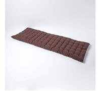 Coussin pour banc de jardin - HOMESCAPES - Chocolat - 143 x 48 x 5 cm - Matelas de sol - Coton et polyester - Extérieur
