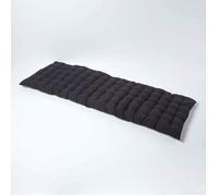 Coussin pour banc de jardin - HOMESCAPES - Noir - 143 x 48 x 5 cm - Matelas de sol - Coton et polyester - Extérieur