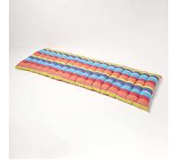 Coussin pour banc de jardin - HOMESCAPES - Rayures multicolores - 143 x 48 x 5 cm - Matelas de sol - Coton et polyester - Extérieur