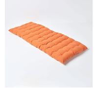 Coussin pour banc de jardin - HOMESCAPES - Terracotta - 108 x 42 x 5 cm - Matelas de sol - Coton et polyester - Extérieur