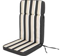 Coussin pour chaise de jardin Eliza -49×119 cm- pour chaise à haut dossier, utilisable des deux côtés, résistant aux intempéries, avec rubans & élastique | PillowPrim