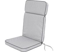 Coussin pour chaise de jardin Eliza -49×119 cm- pour chaise à haut dossier, utilisable des deux côtés, résistant aux intempéries, avec rubans & élastique | PillowPrim