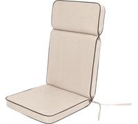 Coussin pour chaise de jardin Eliza -49×119 cm- pour chaise à haut dossier, utilisable des deux côtés, résistant aux intempéries, avec rubans & élastique | PillowPrim