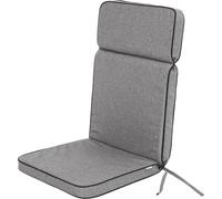 Coussin pour chaise de jardin Eliza -49×119 cm- pour chaise à haut dossier, utilisable des deux côtés, résistant aux intempéries, avec rubans & élastique | PillowPrim