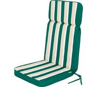 Coussin pour chaise de jardin Eliza -49×119 cm- pour chaise à haut dossier, utilisable des deux côtés, résistant aux intempéries, avec rubans & élastique | PillowPrim