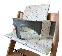 Coussin pour chaise haute bébé compatible avec la chaise Stokke Tripp Trapp, rembourré, imperméable, lavable, antidérapant, HANELLE. (Pois)