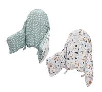 Coussin pour chaise haute, coussin pour chaise haute IKEA Antilop, lot de 2 coussins pour chaise haute, coussin gonflable intégré, siège bébé plus confortable (feuille fraîche/fleur de pierre)