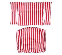 Coussin pour Chaise Haute en Coton Rouge avec Sangles, Assise Ergonomique | Housse de Rechange, Nettoyage Facile, Couture Robuste, pour Chaise en Bois et Repas au Restaurant