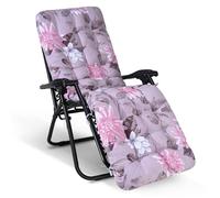 Coussin pour chaise longue épais en coton perlé, confort ergonomique avec appui-tête antidérapant, 170cm x 53cm