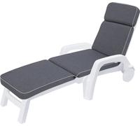Coussin pour chaise longue "IRIS" - 180x47cm - résistant aux UV, avec fixation, pour chaise longue et chaise de plage | Pillowprim