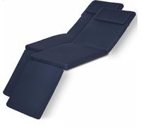 Beautissu Lot de 2 coussins de chaise longue de luxe LoftLux DC, 175 x 45 x 5 cm, bleu foncé