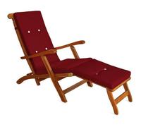 Detex Coussin pour Chaise Longue Rouge pour siège inclinable Coussin pour Bain de Soleil Relaxation intérieur extérieur Hydrofuge