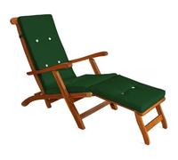 Detex Coussin pour Chaise Longue Vert pour siège inclinable Coussin pour Bain de Soleil Relaxation intérieur extérieur Hydrofuge