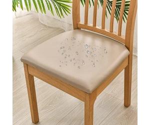 Coussin pour chaises de jardin, lot de 4 - Cuir synthétiquePolyuréthanerésistant aux intempéries - Houssages amovibles - Houssages pour fauteuils de salon - Durables et résistants aux plis - Protectio