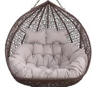 Coussin pour fauteuil berceau - Coussin de remplacement pour fauteuil suspendu - Pour salon d'extérieur - Imperméable et résistant aux UV - 150x110 cm - Gris