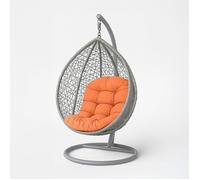 Coussin pour fauteuil suspendu extérieur - HOMESCAPES - Coussin de rechange pour fauteuil œuf - Intérieur et extérieur - Terracotta