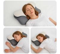 Coussin pour le cou Couleur unie Mousse à mémoire de forme soutien luxe vidaXL v