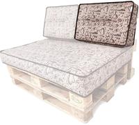 Coussin pour palette Dossier 60x40 cm amovible Housse imperméable Coussin pour palette Coussin de jardin Coussin pour palette Outdoor Coffee Beige