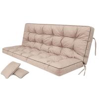 Coussin pour palette, extérieur, balancelle, banc de jardin, avec dossier. Imperméable et de qualité supérieure - L, largeur d'assise : 150 cm