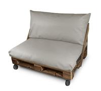 Coussin Pour Palette Similicuir Extérieur Gris Clair Siège Et/Ou Dossier 120x60x20 Gris Clair Gris
