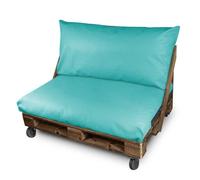 Coussin Pour Palette Similicuir Extérieur Turquoise Dossier D'angle 65x45x25 Turquoise Bleu