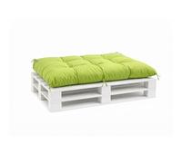 Coussin pour palettes VBChome pour palettes Euro, mobilier, support de palette, jardin, 12 couleurs, rembourrage en flocons de mousse, couleur citron vert, coussin d'assise 120 x 80 cm