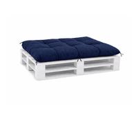 Coussin pour palettes VBChome pour palettes Euro, mobilier, support de palette, jardin, balcon, 12 couleurs, rembourrage en flocons de mousse, coussin d'assise de style marin, 120 x 80 cm
