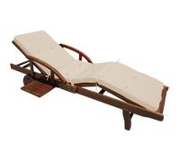 Coussin pour transat chaise longue de jardin DEUBA - Crème - Hydrofuge - Confortable