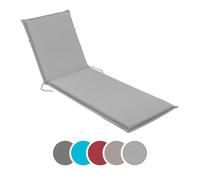 Coussin pour transat de jardin, matelas pour transat, 190 x 58 cm, épaisseur 6 cm, couleur argent, marque sleepling