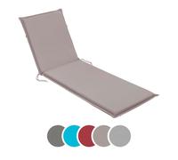 Coussin pour transat de jardin, matelas pour transat, 190 x 58 cm, épaisseur 6 cm, couleur grise, marque sleepling