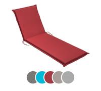 Coussin pour transat de jardin, matelas pour transat, 190 x 58 cm, épaisseur 6 cm, rouge, marque sleepling