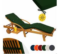 Coussin pour transat vert chaise longue de jardin 195 cm Hydrofuge Coussin bain de soleil intérieur extérieur