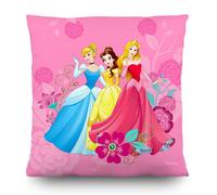 Coussin - Princesses - 40x40 cm - Microfibre - Housse réversible