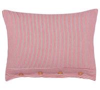 Coussin Rectangulaire Boutons Décoratifs Motif Rayé Rétro 40 x 60 cm en Coton Ro