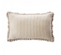 Coussin rectangulaire déhoussable 40x60 cm Gaze de Coton Camélia Ficelle