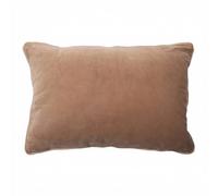 Coussin rectangulaire déhoussable 40x60 cm Velours de Coton Bianca Camel