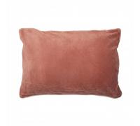Coussin rectangulaire déhoussable 40x60 cm Velours de Coton Bianca Terracotta