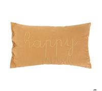 Atmosphera – Coussin rectangulaire Lili en gaze de coton 50x30 cm Marron