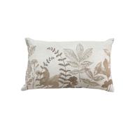 Coussin rectangulaire motif nature Ecru 30x50 cm