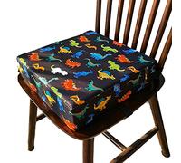 Coussin Rehausseur Chaise Enfant Réhausseur Coussin De Siège, FANSU Enfants Dinosaure Dessin animé Eponge Coussins avec Longue Sangle pour Siège Chaises Hautes Chaises de Jardin (Noir)