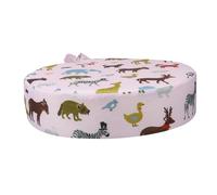 Coussin Rehausseur de Chaise Bébé Garçon et Filles Rond Rose 1 Pièce | Coton et Mousse, Housse Zippée Amovible, Réglage en Hauteur, Entretien Facile