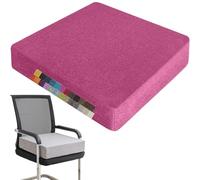 Coussin rehausseur de Chaise de Bureau, 30 x 30 x 3 cm, carré, Lin, garnissage en Mousse Haute densité, antidérapant, Housse Lavable zippée