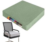 Coussin rehausseur pour canapé 30x30x5cm, Coussin carré, Lin, garnissage en Mousse Haute densité, antidérapant, Housse Lavable zippée