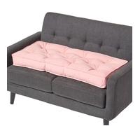 Coussin rehausseur pour canapé en coton - HOMESCAPES - Coussin pour banquette - Rose - 100x48x10cm - Non déhoussable