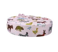 Coussin Rehausseur Rond Motif Animal Rose Garçon et Filles, pour Chaise | Housse Zippée Amovible, Éponge Retirée, Séchage Rapide, Coton, Assise Confortable pour Bébé et Garçon et Filles
