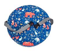 Coussin Rehausseur Rond pour Garçon et Filles, Chaise Haute Portable Bleue | Mousse et Fibre Polyester, Fermeture Éclair, Housse Détachable et Essuyable, pour Table ou Dessin