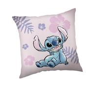 Coussin rempli et décoratif - JERRY FABRICS - Lilo et Stitch - 40x40cm - Polyester - Rose