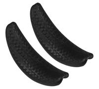 Coussin Repose-nuque en Croissant 2pcs en Caoutchouc Noir | Forme Lunaire, Usage Salon Spa et Maison, Design Ergonomique, Lot de Deux Pièces